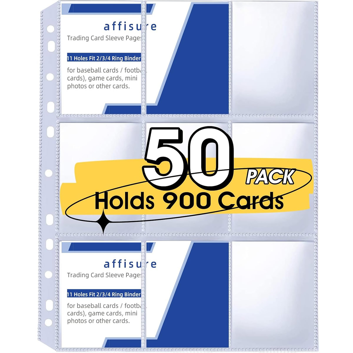Trading Card Binder - Paquete de 50 Fundas para Tarjetas
