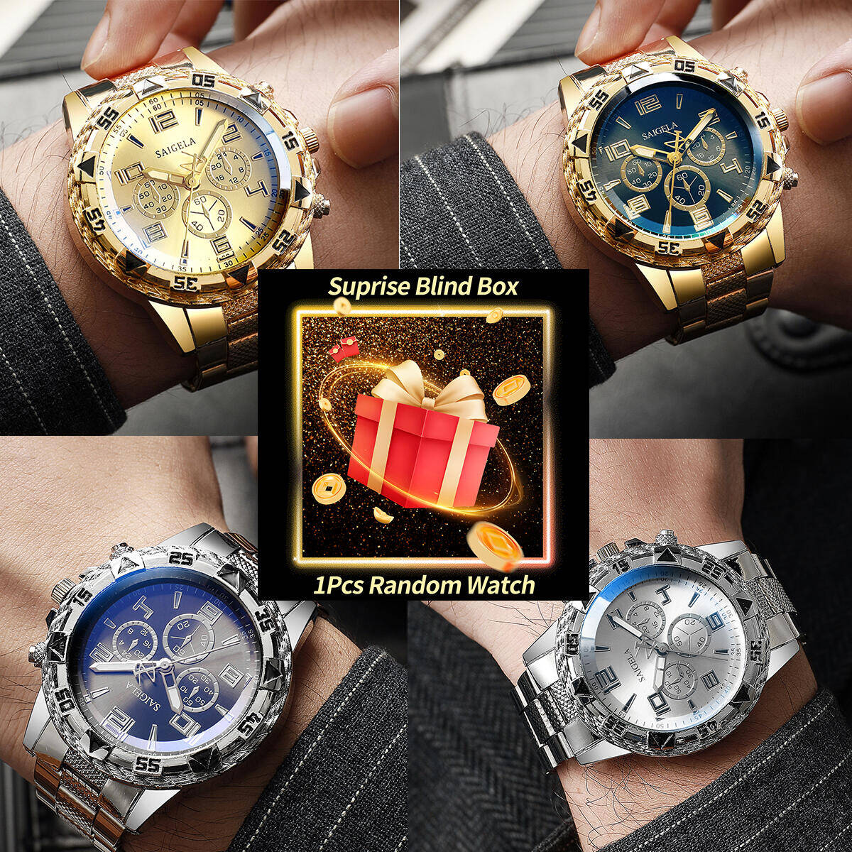 Mystery Box Blind Bag - Reloj misterioso sorpresa para Hombre, caja