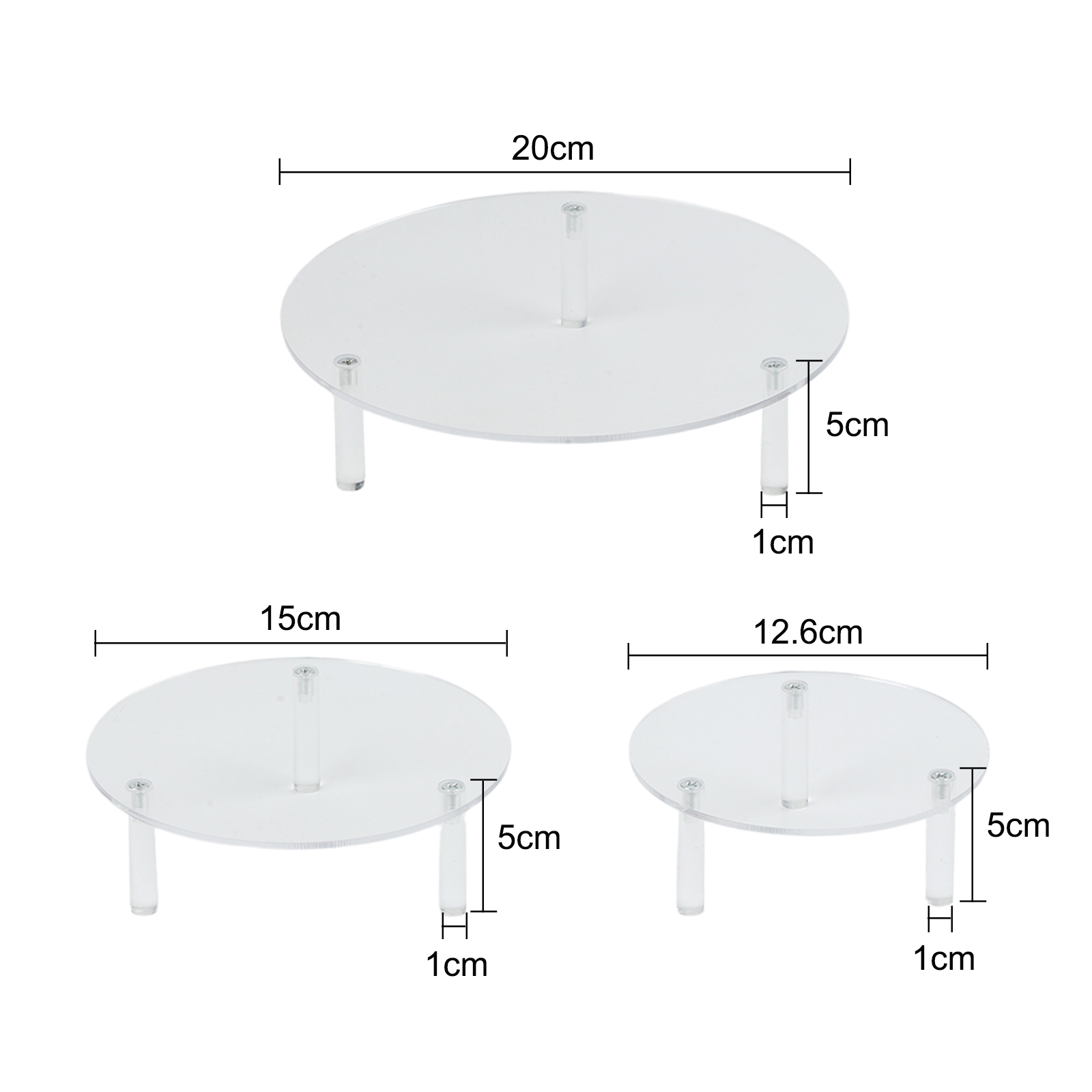 Display Risers Set - Juego de 3 Soportes Redondos de